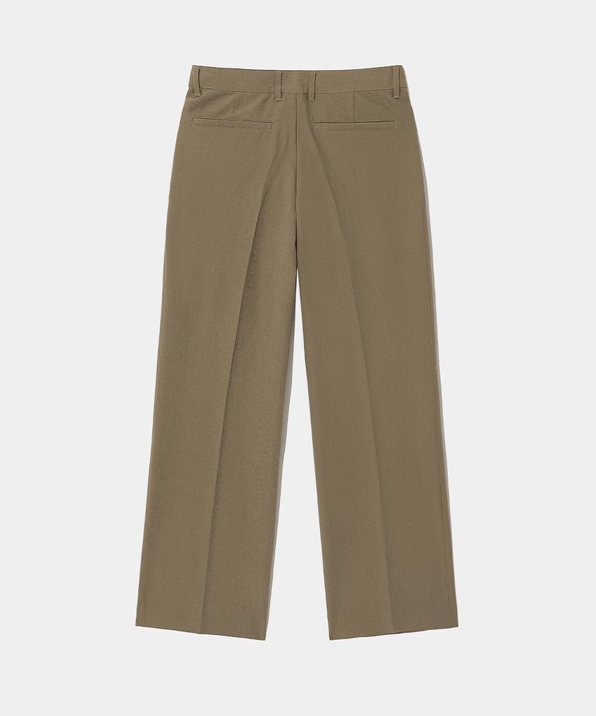 MAISON MINED Saint Two Tuck Wide Pants Beige