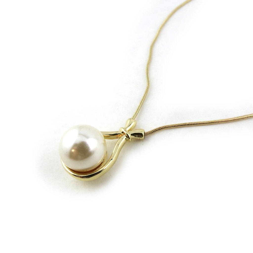 Les Trésors De Lily [N0223] - Halskette „Perla“ aus goldenem Elfenbein