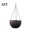 Flower Hanger Hanging Basket Imitation Honeycomb Self Water Absorption Plant Pot Waterproof Outdoor Resin for Garden