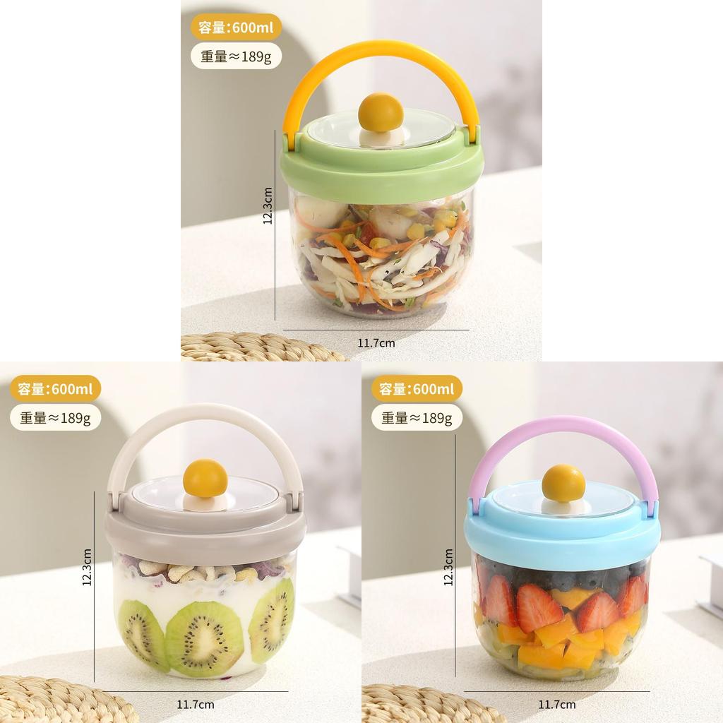 Portable Salad Cup With Sealable Lid For Office And Picnic Use