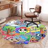 Dandy's World Pattern Round Rug, Indoor/Outdoor Mat, for Picnic, Gameroom, Bedroom, Office, Living Room, Home Decor Carpet, Birthday Gift