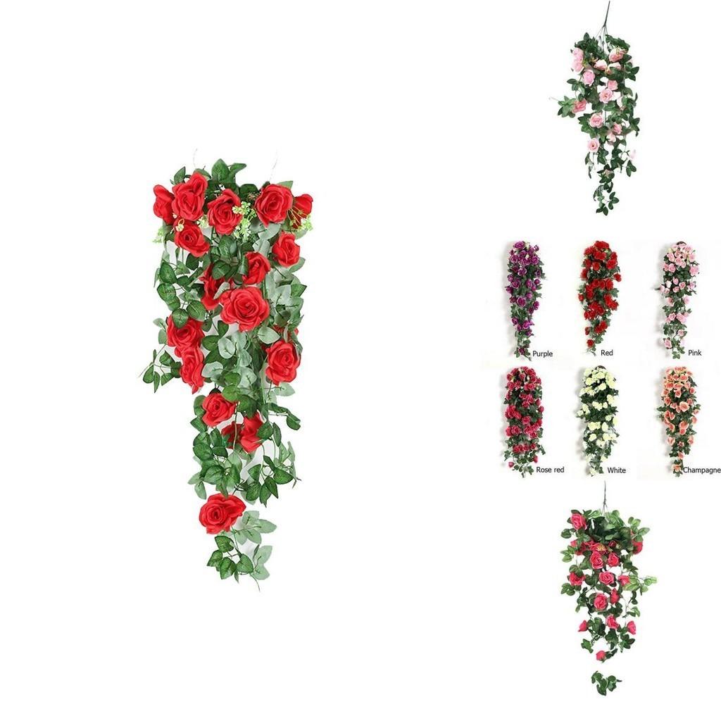 Luxurious 90cm Fake Silk Rose Vine Featuring Realistic Leaves Perfect For Festive Decor