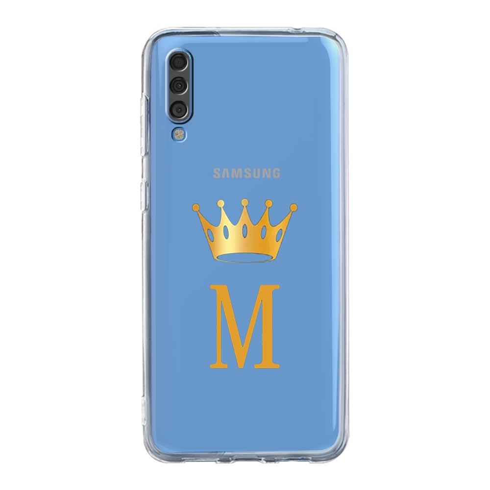 Pouzdro pro Samsung A54 A52 A50 A70 A10 A30 A40 A20S A20E A02S A12 A14 A22 A24 A42 A34 A32 5G A04s Kryt Koruna Písmeno A Do b Umění