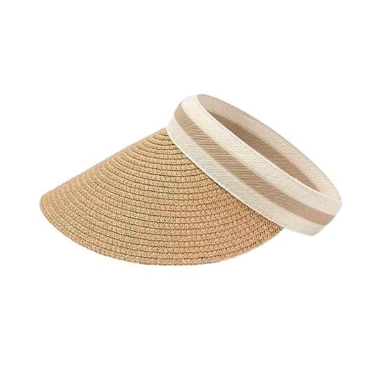 Summer Foldable Sun Hat, Breathable Braided Straw Hat, Portable UV Protection Hat for Beach Travel Hiking хаки