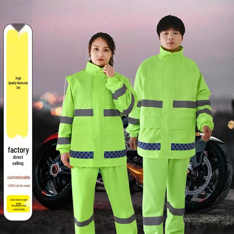 Hanyou Kids Fluorescent Green Split Rain Suit