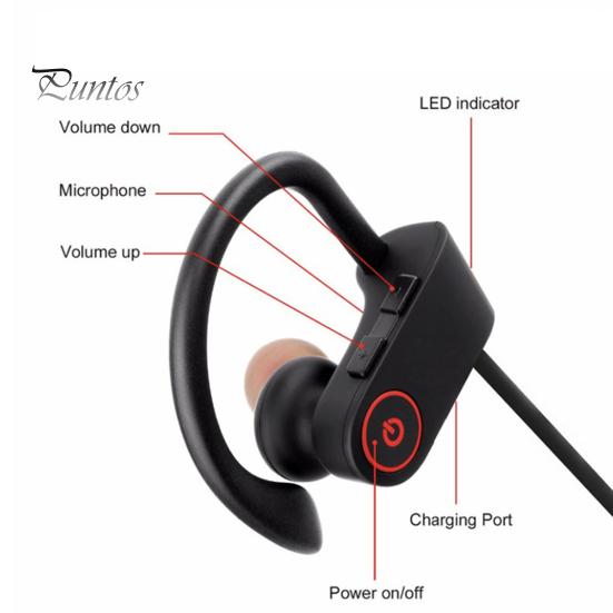 Wireless Sports Earbuds Waterproof Noise Cancelling HiFi Sound Ear Hook Bluetooth-compatible 5.0 Earphone