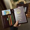 New Retro Leather Card Case Passport Holder Cover Wallet Travel Accessories For Women Men