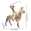 Tiermodell Pferd Actionfigur PVC mit Sattel Simulations-Spielset Wildtier-Statue Lernspielzeug