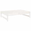VidaXL Repose-pied de Jardin, Siège avec Cadre en Bois, Table Basse, Tabouret de Terrasse Patio Balcon Extérieur, Blanc Bois 825710