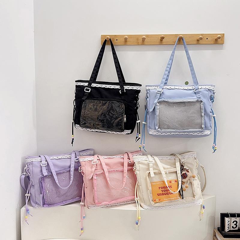 Japanese Two-Dimension Bag Kawaii Kawaii Shoulder Bag Transparent Shoulder Bag Organized Itabag For Anime Events Conventions