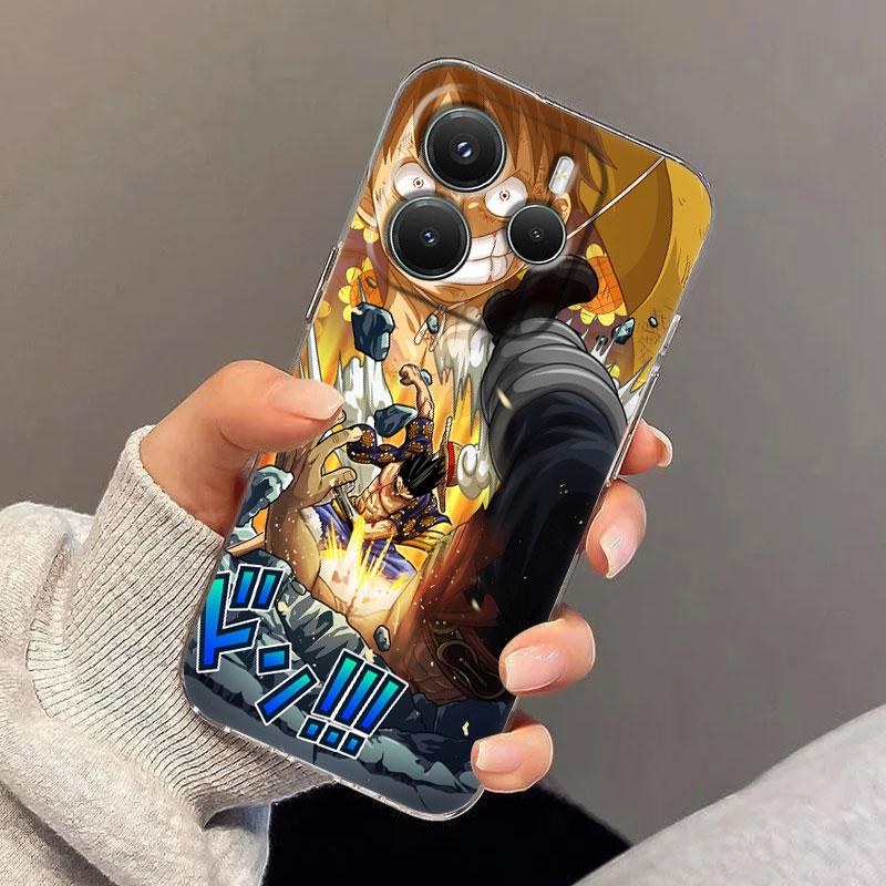 Straw Hat Luffy Case For Xiaomi Redmi Note 15 14 13 12 11 Pro Plus O-One Pieces Cover For Redmi 15C 15 14C 13C Clear Phone Cases