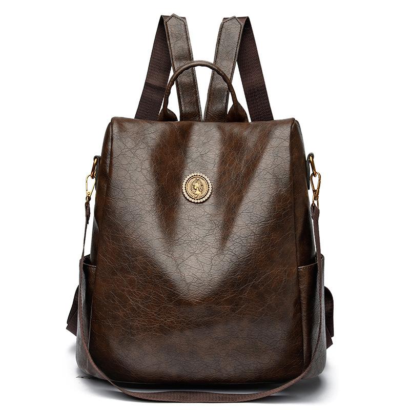 Retro Fashionable Elegant and Multi-functional Dual-purpose Single-shoulder and Double-shoulder Backpack