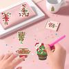 6/2pcs Gem Mosaic Stickers Diamond Painting Paint by Numbers Set Christmas Cartoon Santa Claus Diamond Stickers for Kids Gift