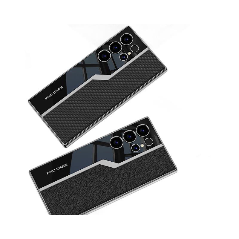 Samsung S23 Ultra Supercar Plated Leather Phone Case - Ultra-thin Design