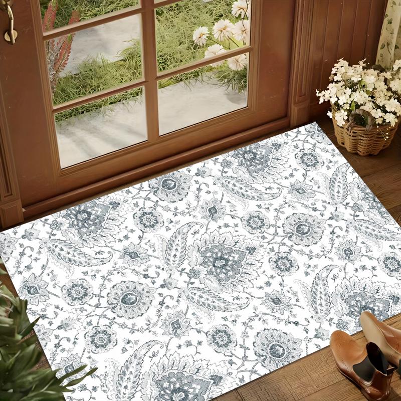 Hot Sale Vintage Distressed Oriental Area Rug Non Slip Soft Floor Carpet for Living Room Bedroom Entryway Decor  Bedroom Rugs