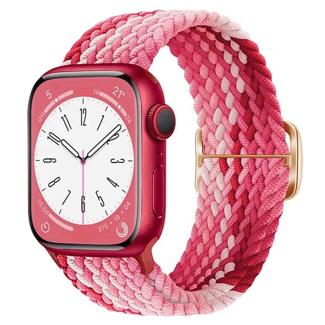 Braided Solo Loop For Apple Watch Ultra Band 40mm 44mm 41mm 38mm 49mm 45mm Elastic Nylon Bracelet iWatch Series 9 8 7 3 Se Strap