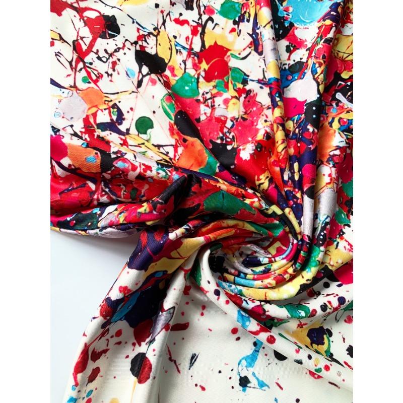 Women's Splatter Print Long - Sleeve T - Shirt, Round Neck, Multicolor Design, Great for Everyday & Fashion - forward Looks