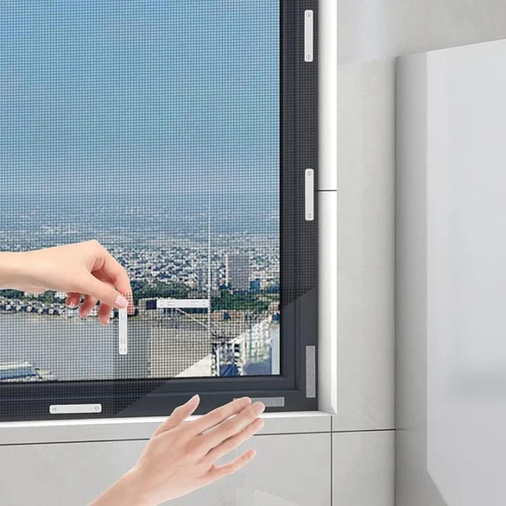 Magnetický Klip na Okenní Síťku Rezuvzdorná Přezka pro Upevnění Bez Vrtání Pro Okna Dveře s Moskytiérou Ochrana proti Hmyzu Bez Hřebíků