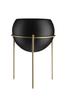 Standing Flower Pot 25 Cm Gold Black Loft
