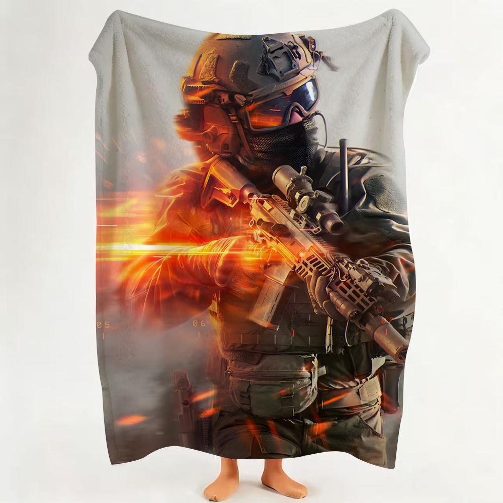 

Game B Battlefield Throw Flannel Throw Blanket Suitable for Sofa Living Room Bedroom 75cmx90cm