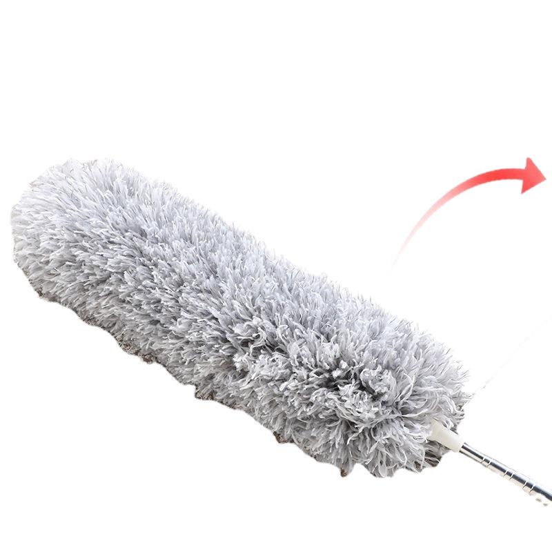 Extendable Electrostatic Chicken Feather Duster for Household Dusting