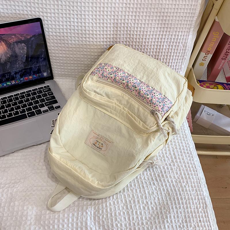 Рюкзак женский маленький цветочный лоскутный студенческий рюкзак большой емкости зелёный — фото 10