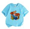 Kids Boys Girls 100% Cotton Crew Neck Short Sleeve T-Shirt,
