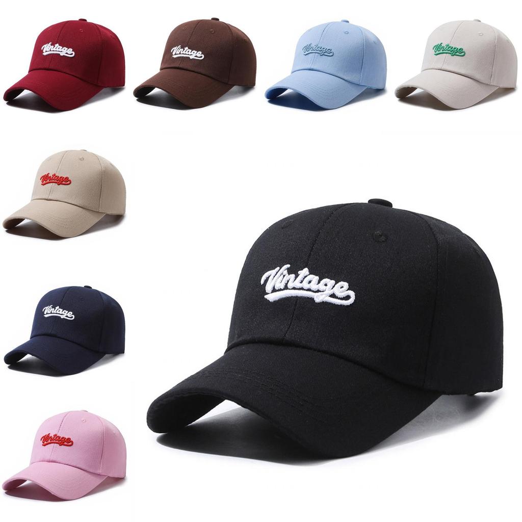 Vintage Embroidery Letter Baseball Cap Outdoor Breathable Peaked Caps Gifts