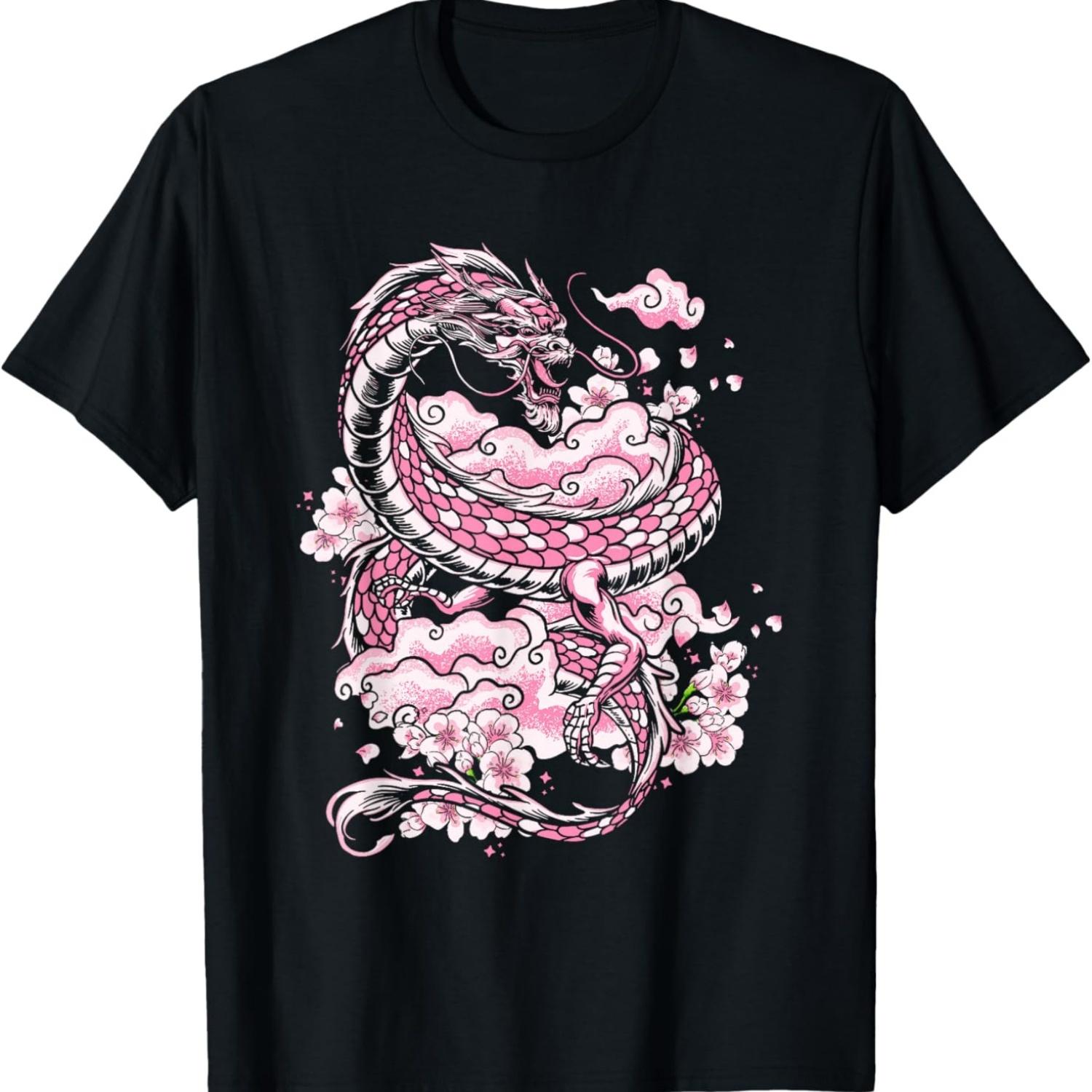 Year Of The Dragon - Lunar New 2024 Cherry Blossom Dragon T-Shirt S чёрный