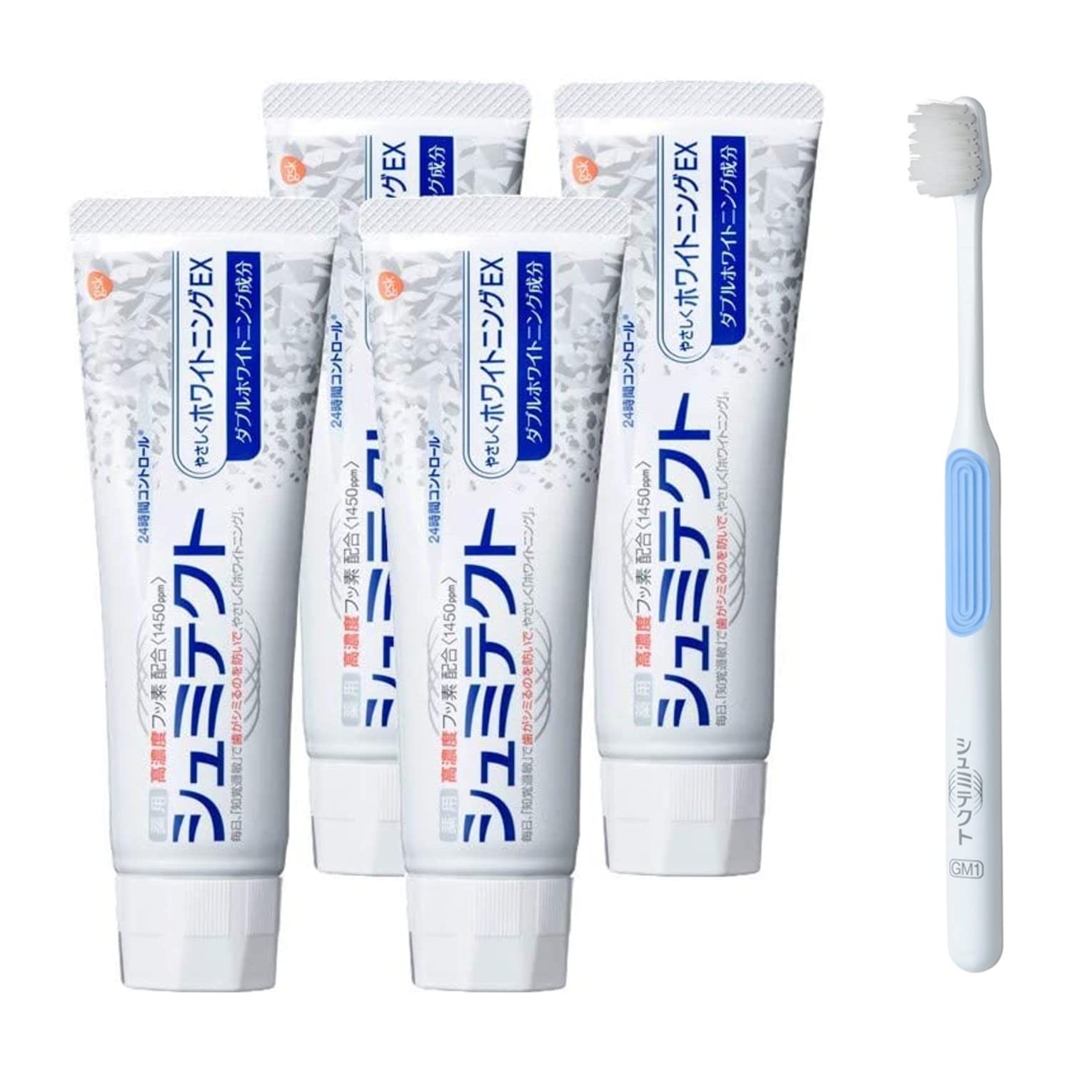 

Shumitect Gentle Whitening EX [quasi-drug] Whitening toothpaste for sensitive teeth High concentration fluoride 1450ppm 4 bottles + toothbrush