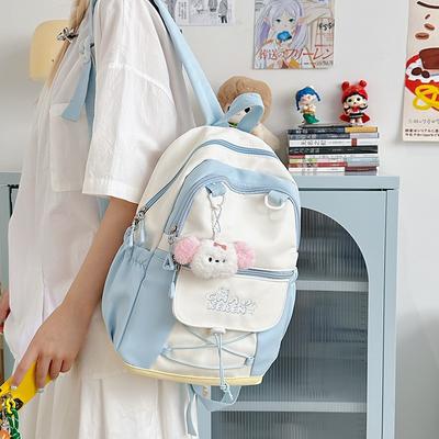Schulrucksack neu hochwertig College-Stil frisch und süß Bonbonfarbener Rucksack Mittelstufenschüler leichter Rucksack für den Frühlingsausflug