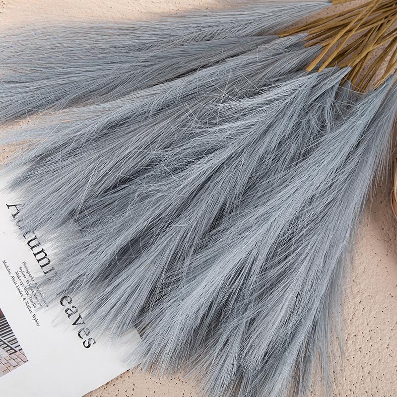 55CM 5/10/20GAB Pūkains Pampas Grass Boho Decor Zieds Viltus augu niedru imitēta kāzu ballīte Mājas dekorēšana Mākslīgie ziedi