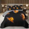 Butterfly Bedspread Twin/Queen/King Watercolor Botanical Floral Coverlet Fantasy Style Bedding Set Reversible Quilted Bedspreads