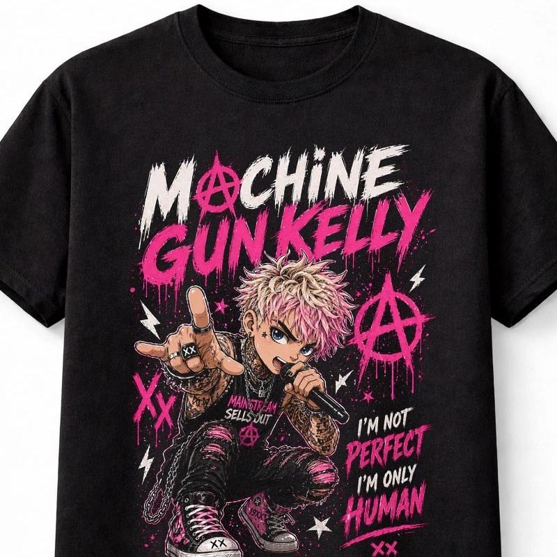 Machine Gun Kelly Punk Rock Graphic MGK Tickets Music Unisex T Shirt S