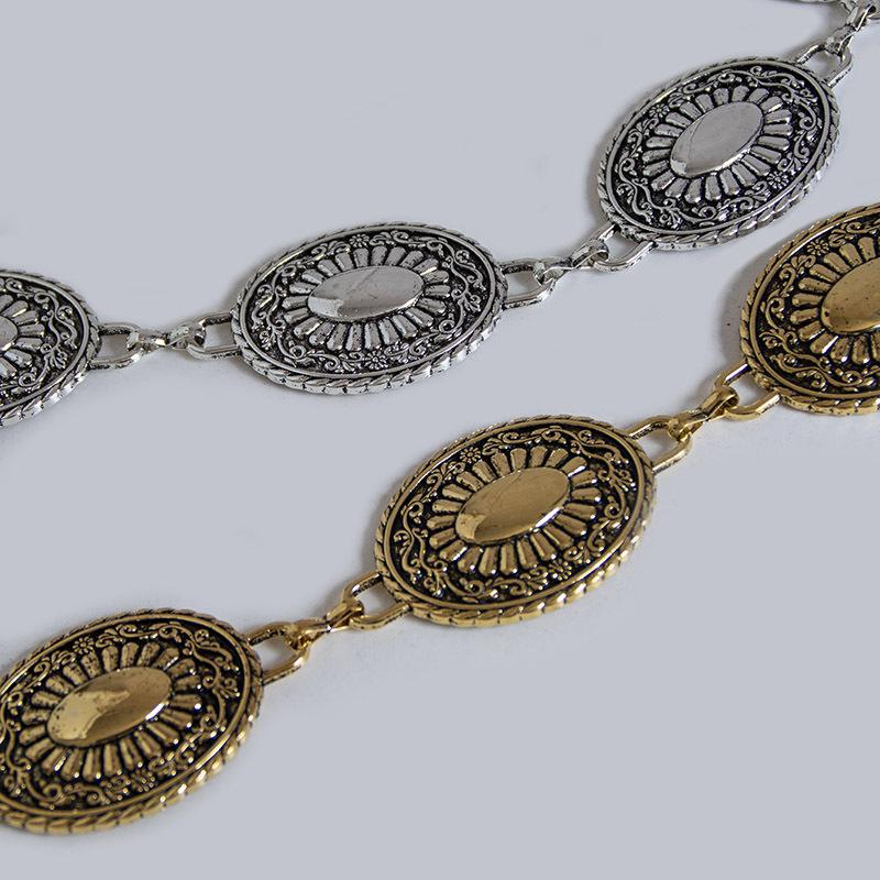 Waist Chain Accessories High-end Fashion Retro Women's Belt Engraved Light Luxury Women's Waist Chain Exquisite Decorative Waist Chain