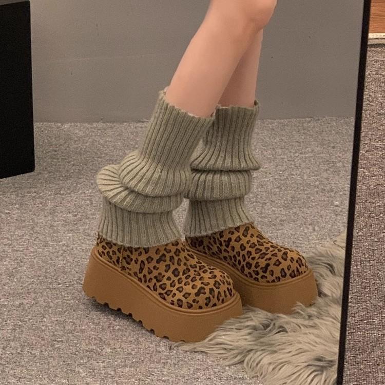 Fur Integrated Soft-soled Snow Boots Women's Autumn and Winter 2025 New Thick-soled Non-slip Piled Thickened Cotton Shoes Short Boots