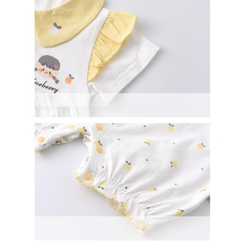Infant And Children'S Clothing Baby Romper For Summer Short-Sleeved Romper For Girls Baby Home Wear Lightweight For Going Out