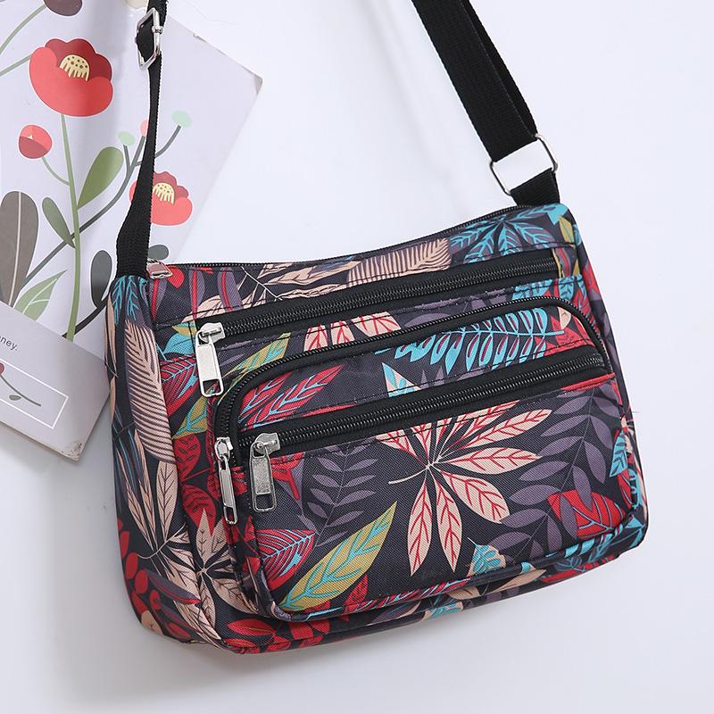 Large Capacity Canvas Shoulder and Crossbody Bag for Middle-Aged Women
