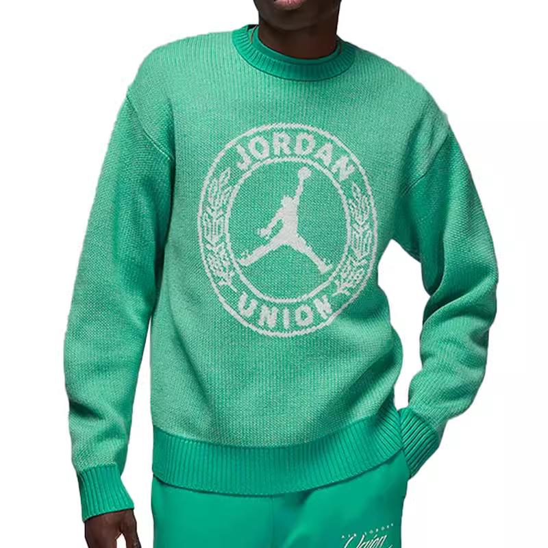 Jordan X Union MJ Pullover (Asiatische Größen) Kinetic Grün/Weiß Herren Streetwear DV7356-348
