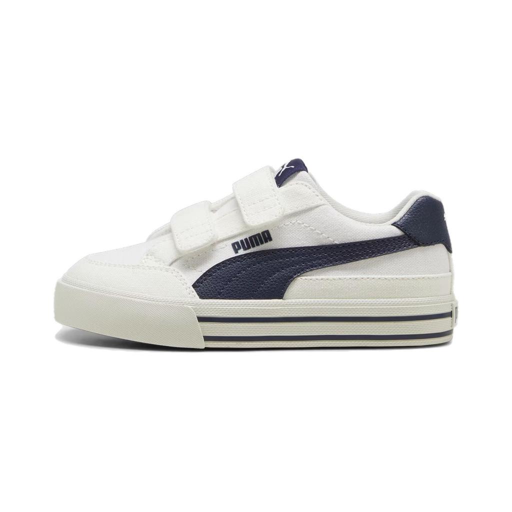 Puma Court Classic Vulc Formstrip Comfortable Low Top Kids Skate Shoes Kids Sneaker Off-White Black 396560-04