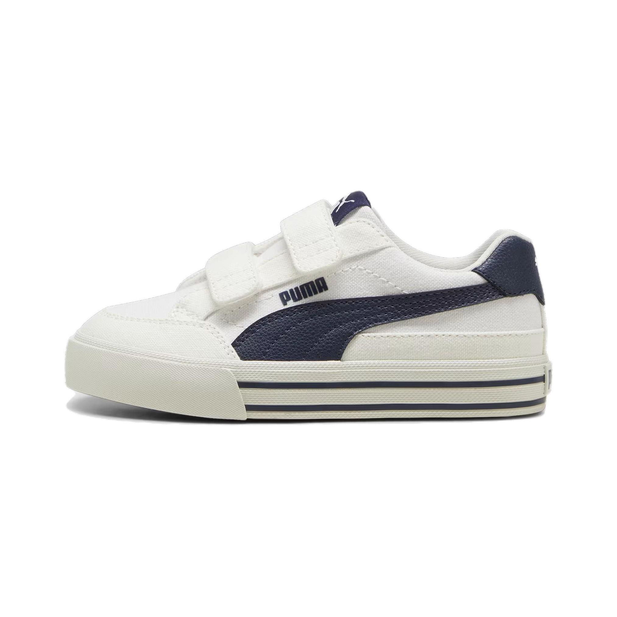 

Puma Court Classic Vulc Formstrip Удобные низкие детские кеды для скейтбординга Детские кроссовки Молочно-белый Черный 396560-04 29