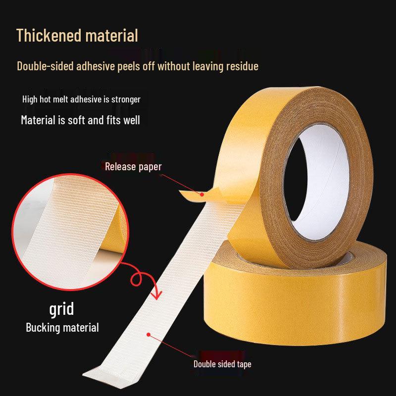Buki High Viscosity No-Trace Double-Sided Tape for Carpet Splicing and Anti-Slip Mat Linoleum