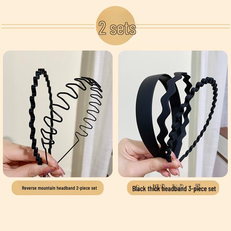 Women's Non-Slip Milk Coffee Hair Hoop: Versatile Headband & Tidying Clip for Travel