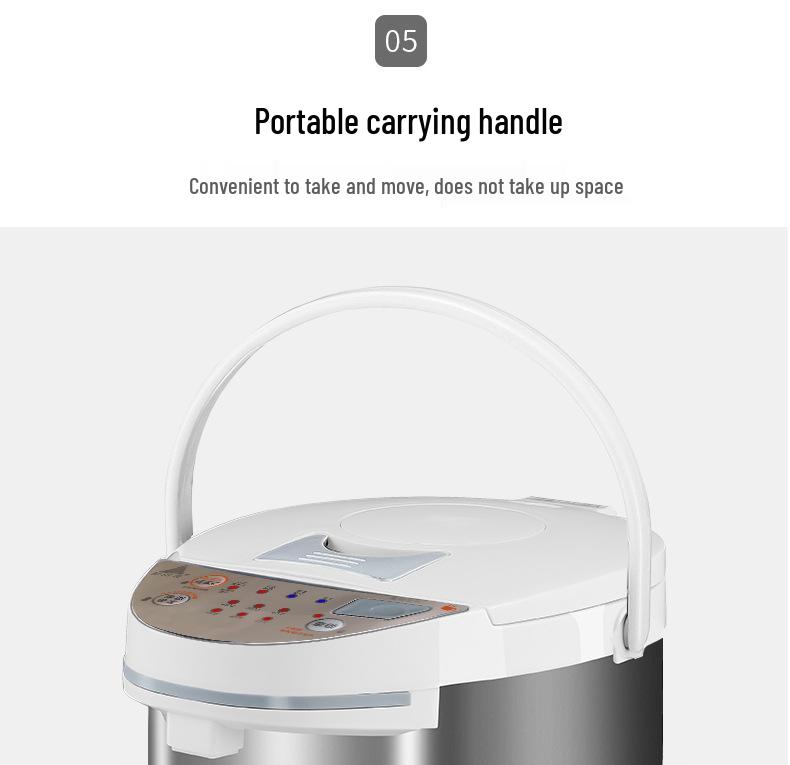 Hervidor eléctrico de acero inoxidable 304 aislado de siete etapas con control inteligente de temperatura