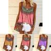 Chic Plus Size Women's Summer Floral Print Sleeveless Cami Blouse For Holidays