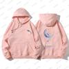2024 New Korea Spring Autumn Women's  Hoodie Whale Print Designer Long Sleeved Sports Sweater Hoodie Unisex Oversized Clothes