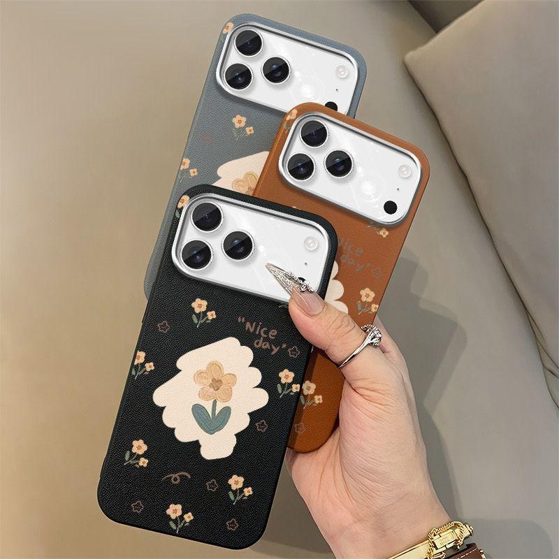 Artistic Floral Soft Shell Case for iPhone 17 Pro Max/16 Pro/15/14
