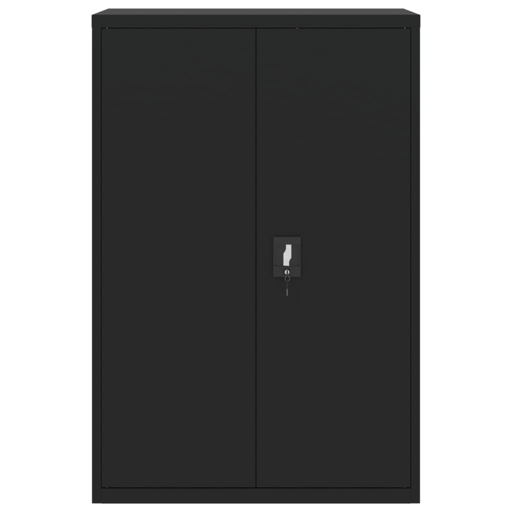 Filing Cabinet Black 90 x 40 x 140 cm Steel