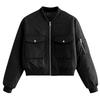 Ladies' Solid Color Fashionable Large Pocket Long Sleeved Zipper Casual Top  Jacket Jacket