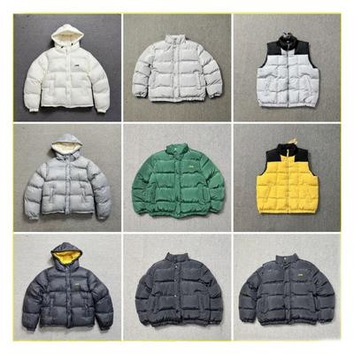 American Streetwear Devil Embroidery Small Cotton Puffer Jacket Couples Stand Collar Vest